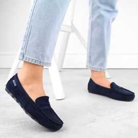 Mocassins en daim Potocki W WOL240B, bleu marine 2