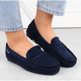 Mocassins en daim Potocki W WOL240B, bleu marine 3