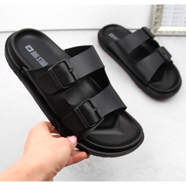 Tongs en mousse à boucles pour femme, noires Big Star NN274A750 1