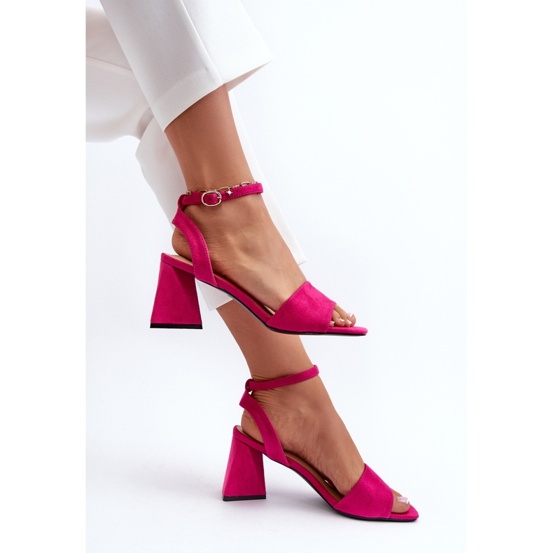 Vinceza Sandales à talons hauts pour femmes en suède écologique Fuchsia Upttima rose 1 Vinceza Sandales à talons hauts pour femmes en suède écologique Fuchsia Upttima rose 1