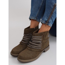 Bottes style militaire 888-2 kaki vert 1