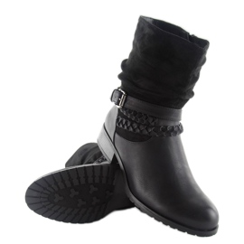 Bottes de style militaire 632-pa noir 1