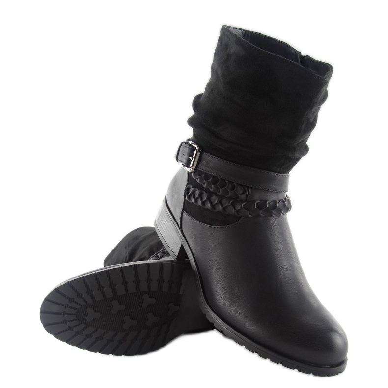 Bottes de style militaire 632-pa noir 1