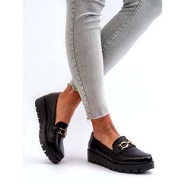 Evento Mocassins pour femmes sur une plateforme avec décoration, noir le noir 3