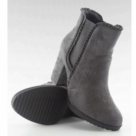 Bottines à talons à volant m269p Gris 2