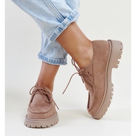 Chaussures Keiko classiques en daim beige foncé 3