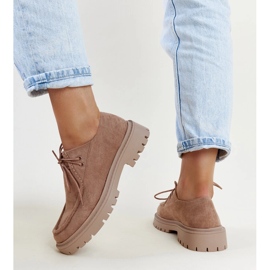 Chaussures Keiko classiques en daim beige foncé 4