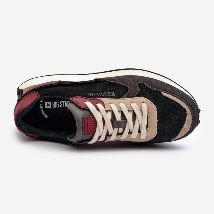 Baskets pour hommes système de mousse à mémoire de forme Big Star NN174357 noir le noir 1