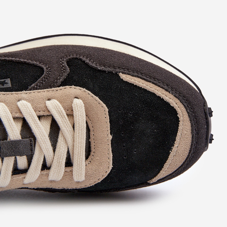 Baskets pour hommes système de mousse à mémoire de forme Big Star NN174357 noir le noir 2