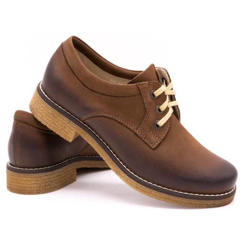 ButBal Chaussures en cuir pour femmes 656b marron brun 2