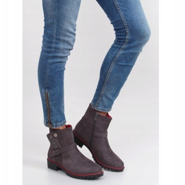 Bottines Jodhpur avec garniture r112p Gris 1