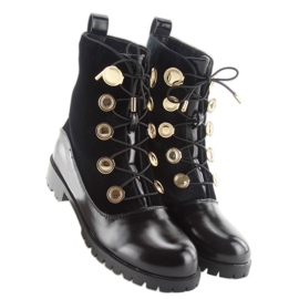 Travailleurs en velours avec boutons R113p noir 2