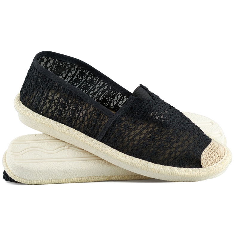 Espadrilles en maille noire, espadrilles aérées pour femmes 1