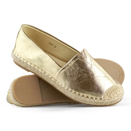 Espadrilles dorées pour femme, chaussures dorées confortables pour l'été d'or 1