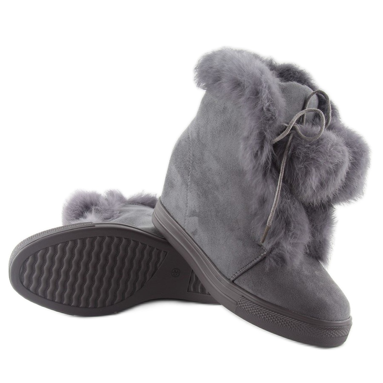 Bottes compensées avec étain gris nc99 1