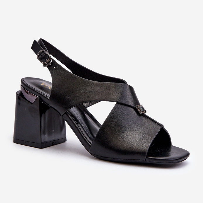 Vinceza Sandales élégantes à talons hauts pour femmes, cuir écologique, noir Asellesa le noir 1 Vinceza Sandales élégantes à talons hauts pour femmes, cuir écologique, noir Asellesa le noir 1