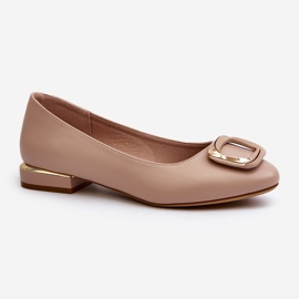 Ballerines à boucle Sergio Leone BL203 Beige 1