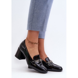 Vinceza Escarpins à petit talon en cuir verni à décor de graines de pavot noires le noir 2