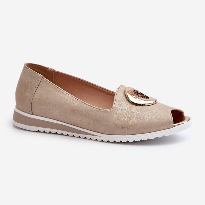 Jezzi Escarpins pour femmes avec décoration en cuir écologique, or Biolita d'or 1