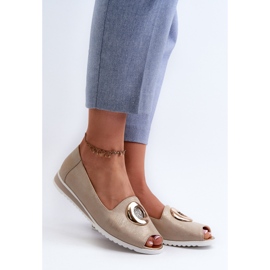 Jezzi Escarpins pour femmes avec décoration en cuir écologique, or Biolita d'or 2