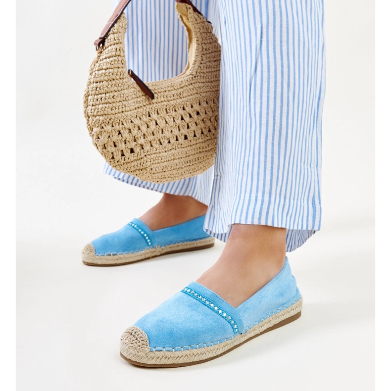 Espadrilles bleues avec strass Abia 1