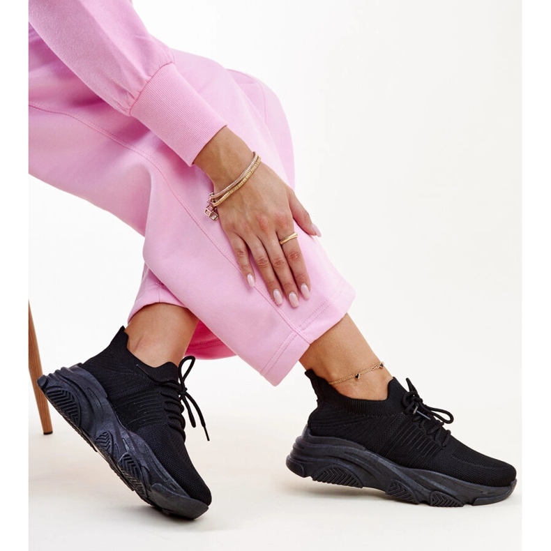 Baskets noires à semelle massive Kassi 1