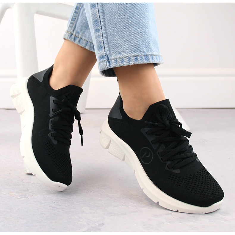 Chaussures de sport femme noires Potocki BK01303 1