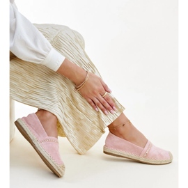 Espadrilles Abia roses avec strass 1