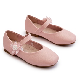 Miss Ballerines enfant à paillettes avec fermeture velcro, rose 4