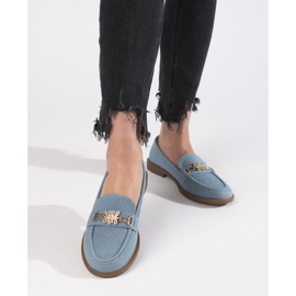 Mocassins en jean élégants pour femmes bleu 2 Mocassins en jean élégants pour femmes bleu 2