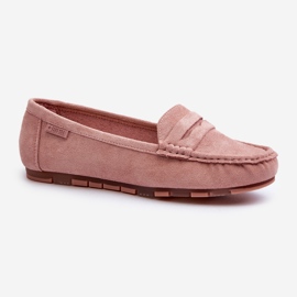Mocassins en daim écologique pour femmes Big Star NN274928 système de mousse à mémoire de forme rose 1