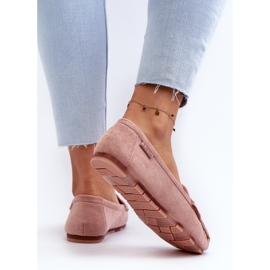 Mocassins en daim écologique pour femmes Big Star NN274928 système de mousse à mémoire de forme rose 6