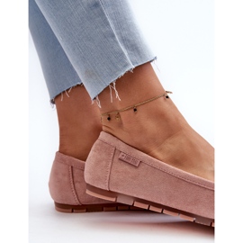 Mocassins en daim écologique pour femmes Big Star NN274928 système de mousse à mémoire de forme rose 8