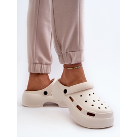 Tongs femme en mousse à semelle massive, Blanc Danollia blanche 5
