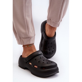Tongs femme en mousse à semelle massive, Noir Danollia le noir 4