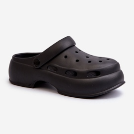Tongs femme en mousse à semelle massive, Noir Danollia 1