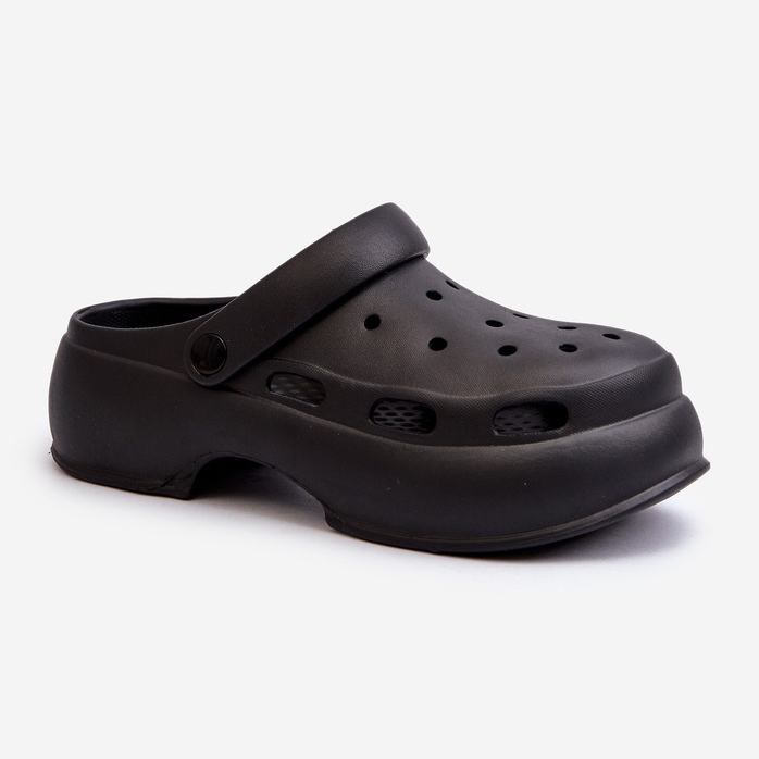 Tongs femme en mousse à semelle massive, Noir Danollia 1