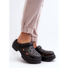 Tongs femme en mousse à semelle massive, Noir Danollia le noir 2