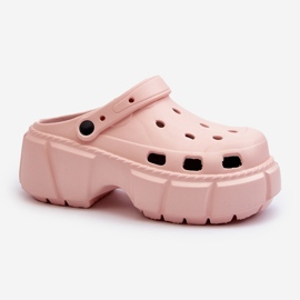 Tongs femme en mousse à semelle massive, rose Witima 1