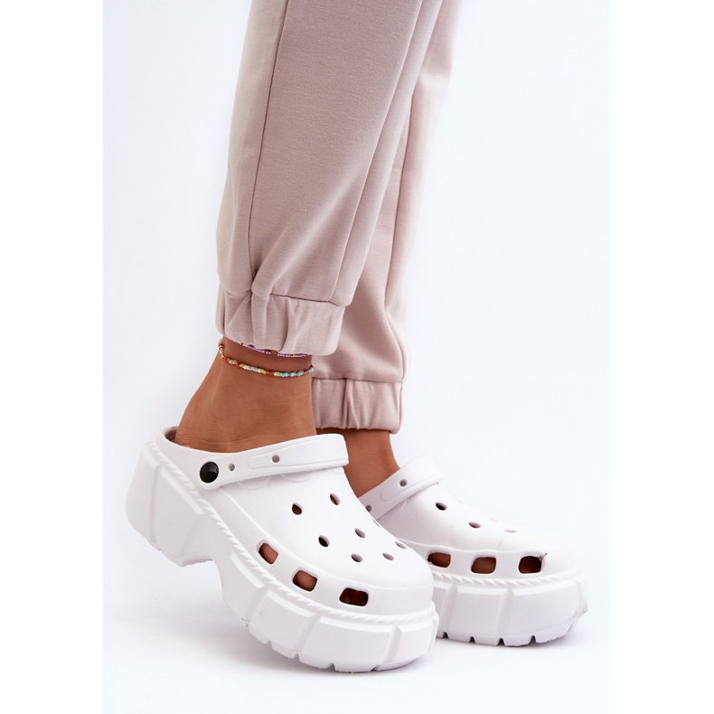 Tongs Femme En Mousse Sur Semelle Massive, Blanc Witima 2