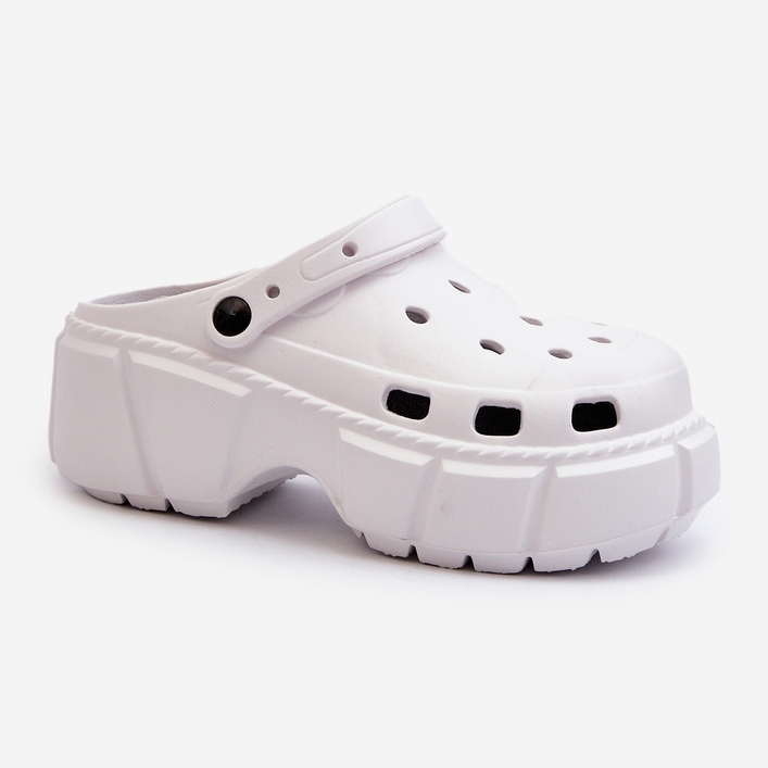 Tongs Femme En Mousse Sur Semelle Massive, Blanc Witima 1