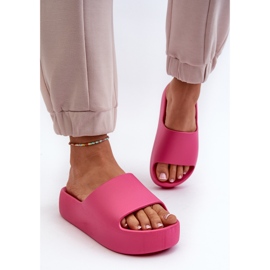 Tongs pour femmes à semelle épaisse Fuchsia Oreithano rose 4