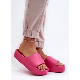 Tongs pour femmes à semelle épaisse Fuchsia Oreithano rose 2