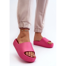 Tongs pour femmes à semelle épaisse Fuchsia Oreithano rose 3