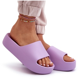 Tongs Oreithano violettes à semelle épaisse pour femmes 7
