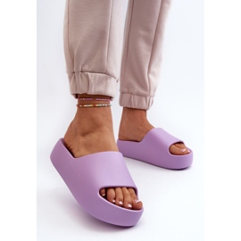 Tongs Oreithano violettes à semelle épaisse pour femmes 3