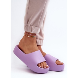 Tongs Oreithano violettes à semelle épaisse pour femmes 2