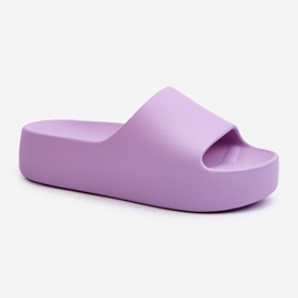 Tongs Oreithano violettes à semelle épaisse pour femmes 1