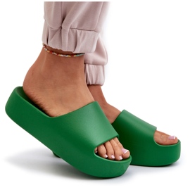 Tongs pour femmes à semelle épaisse, vert Oreithano 7