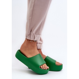 Tongs pour femmes à semelle épaisse, vert Oreithano 2